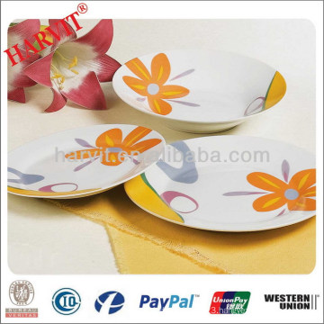 Italian Fine Porcelain Normal White Tableware Dinnerware Sets/Luxury Sunflower Pattern Printing Dinner Set China Distributor